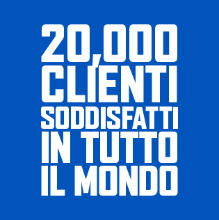 20.000 clienti soddisfatti in tutto il mondo