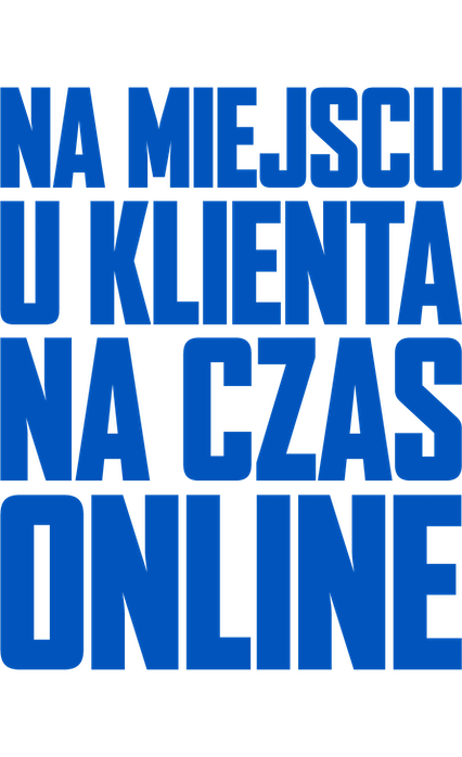 Na miejscu u klienta na czas online